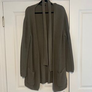 Jenni Kayne Women's Open Front Cardigan Sweater - Olive Green